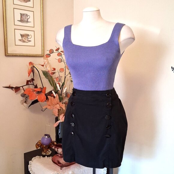 NWOT Colcci Black Mini High Waist Short Skirt Women’s Fall Winter Skirts - Picture 8 of 11